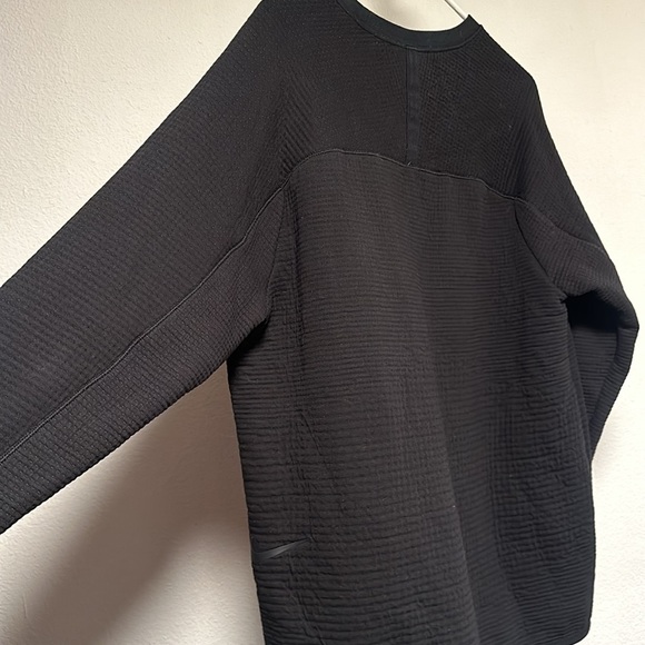 Nike sweatshirt crew honeycomb tech black men’s large - Picture 6 of 7
